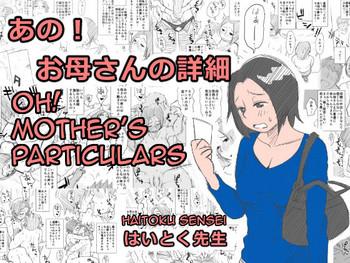 ano okaa san no shousa oh mother x27 s particulars cover